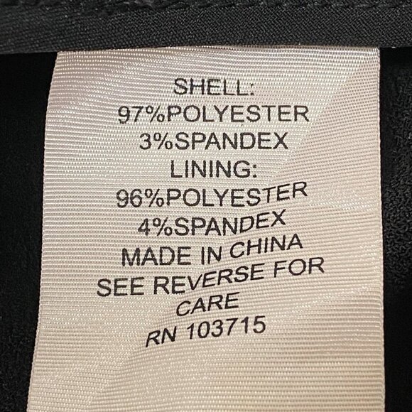 NANETTE LEPORE Women Ankle Ruffle Hem Pants Size 14 Black Business Stylish 80-4 - Picture 11 of 12